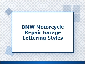 Stylish Lettering Styles for Bmw Motorcycle Garages