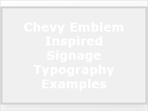Fonts Matching Chevrolet Emblem Signage